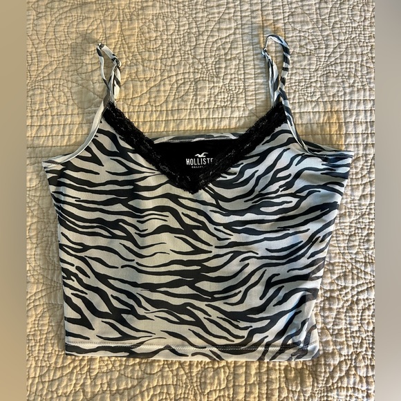 Hollister Animal Print Lace Trim Mesh Cami - Picture 4 of 9